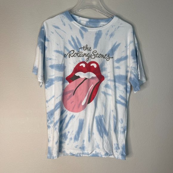 the Rolling Stones Other - Rolling Stones M Medium Mens T Tee Shirt Blue Tie Dye